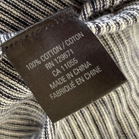 360 Sweater Cotton Racer Back Navy Striped Tank M - Picture 7 of 14